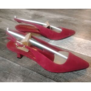 Marc Fisher LTD Women's Size 10M Dark Red Suede Kory Kitten Heels - NWT